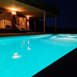 Pool nachts Haus Weinschlöss'l ©Liebe zur Steiermark